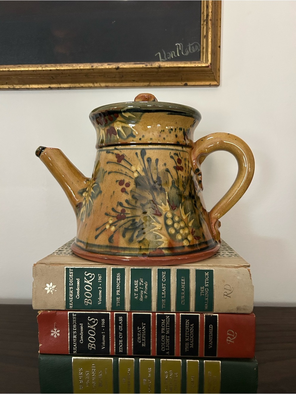 French FF Griffi Corsica Terraghja Hand-Painted Teapot